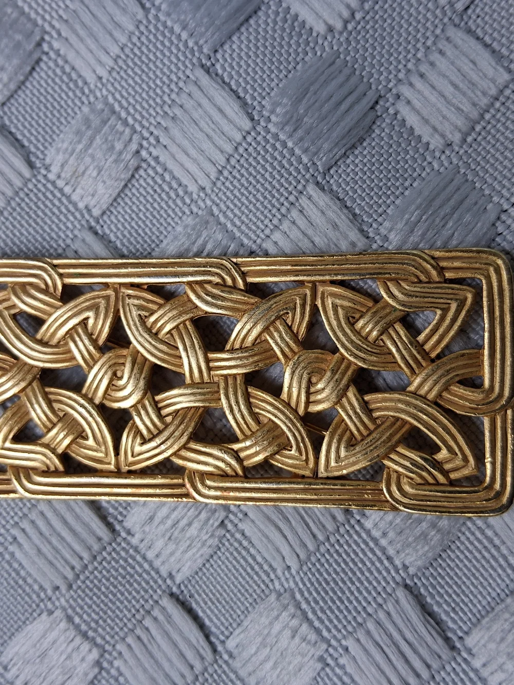 JJ@1988 VTG Gold Celtic Brooch Barrette - Women Accessories